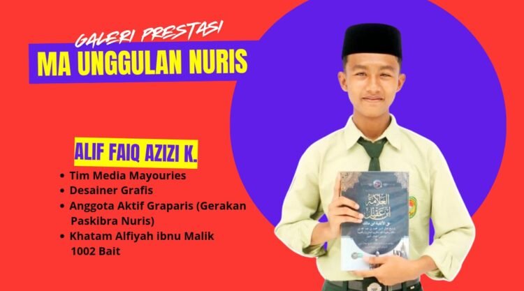 Tak hanya Khatam 1002 Bait Nazam Alfiyah ibnu Malik, Santri MA Unggulan Nuris juga Jago Desain Grafis