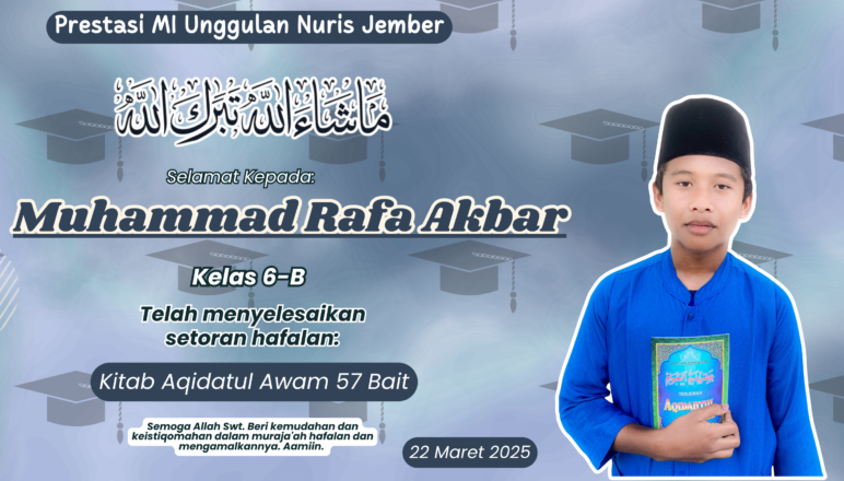 Pakistan. Muhammad Rafa MI Unggulan Nuris Jember Saksikan Lahirnya Pejuang Ilmu, Muhammad Rafa ...
